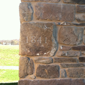 Barn Cornerstone, Pennsylvania, field stone