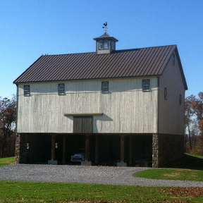 Barn Cornerstone, Pennsylvania, field stone